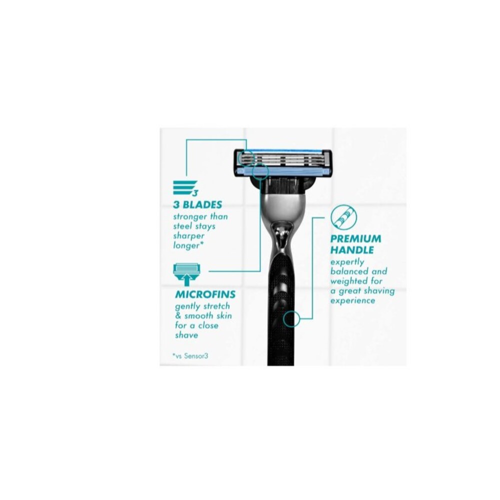 Gillette Mach3 Razor for Men, 1 Razor Handle + 2 Blade Refills - Picture 2 of 7